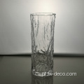 Niestandardowy przezroczysty wytłoczony kształt piłki okrągły szklany wazon